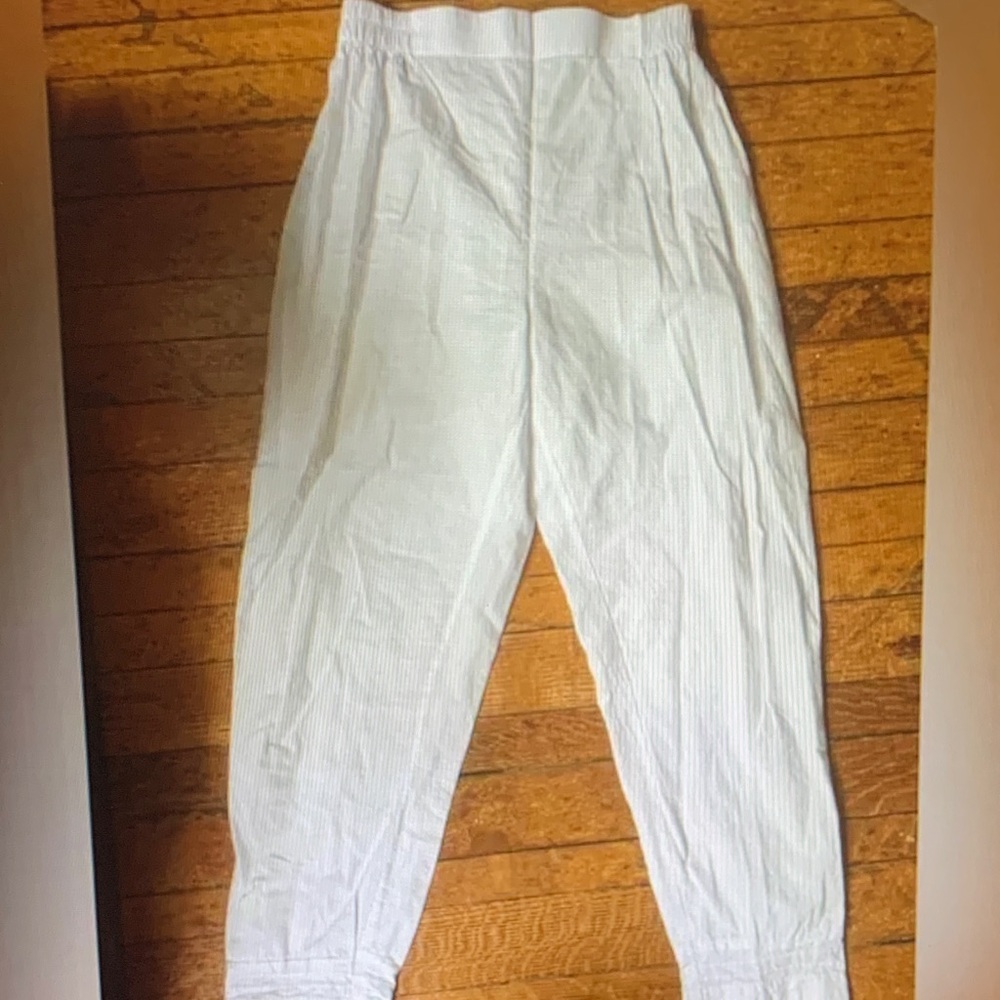 White Striped Pants